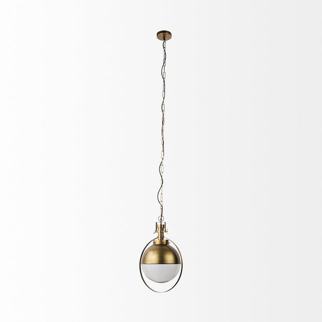 Gold Metal Sphere Pendant Hanging Light Pendants TriadCommerceInc   