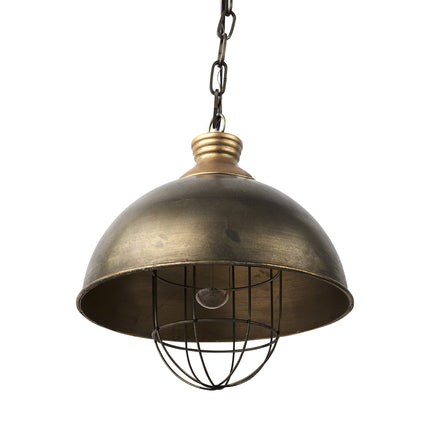 Distressed Bronze Metal Dome Hanging Light Pendants TriadCommerceInc Default Title  