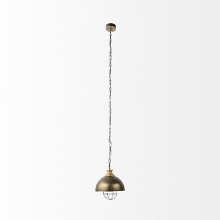 Distressed Bronze Metal Dome Hanging Light Pendants TriadCommerceInc   