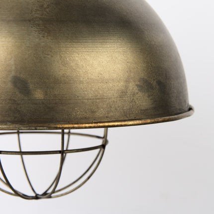 Distressed Bronze Metal Dome Hanging Light Pendants TriadCommerceInc   