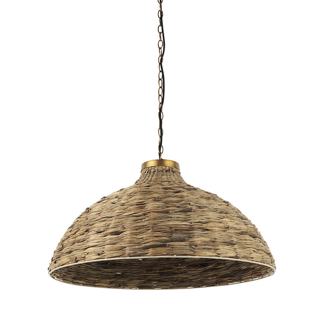 Wicker Domed Hanging Pendant Light Home Decor > Lighting > Ceiling Lights > Pendant Lights TriadCommerceInc Default Title