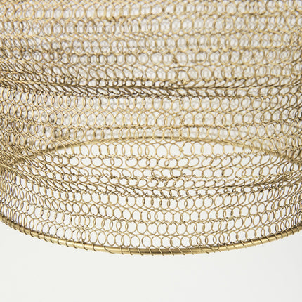 Gold Metal Wire Mesh Hanging Pendant Light Pendants TriadCommerceInc   