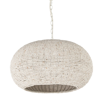 Whitewashed Beaded Chandelier – Hanging Ceiling Light for Boho Farmhouse Decor Home Decor > Lighting > Ceiling Lights > Chandelier TriadCommerceInc Default Title