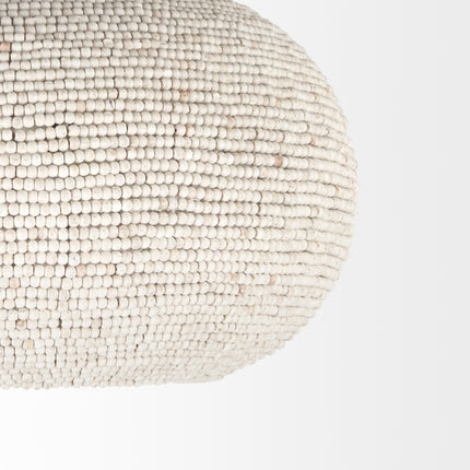 Whitewashed Beaded Chandelier – Hanging Ceiling Light for Boho Farmhouse Decor Home Decor > Lighting > Ceiling Lights > Chandelier TriadCommerceInc
