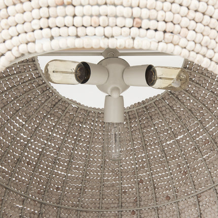 Whitewashed Beaded Chandelier – Hanging Ceiling Light for Boho Farmhouse Decor Home Decor > Lighting > Ceiling Lights > Chandelier TriadCommerceInc