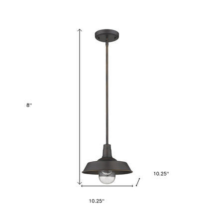 Antique Bronze Shallow Plate Adjustable Pendant Light Pendants TriadCommerceInc   