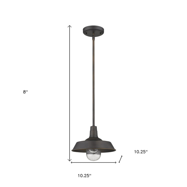 Antique Bronze Shallow Plate Adjustable Pendant Light Pendants TriadCommerceInc   