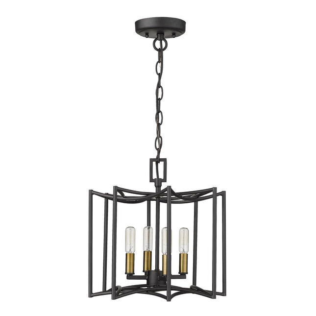 Rhian 4-Light Matte Black Pendant Pendants TriadCommerceInc Default Title  