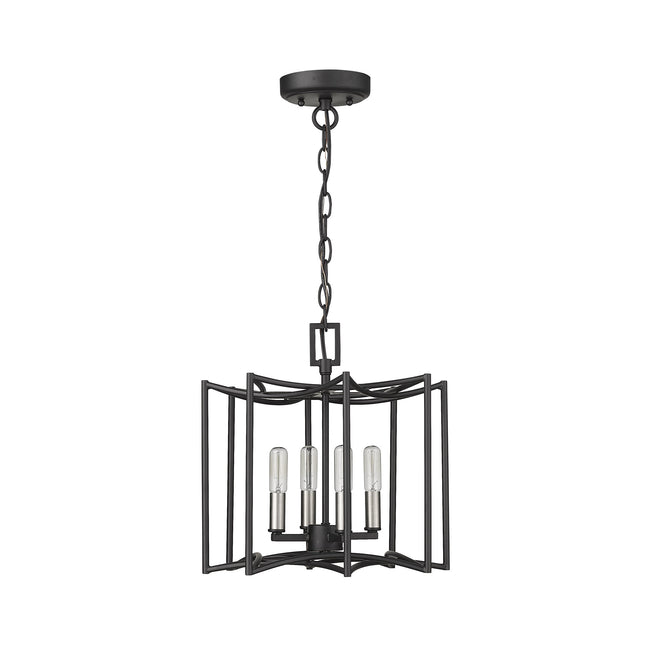 Rhian 4-Light Matte Black Pendant Pendants TriadCommerceInc   