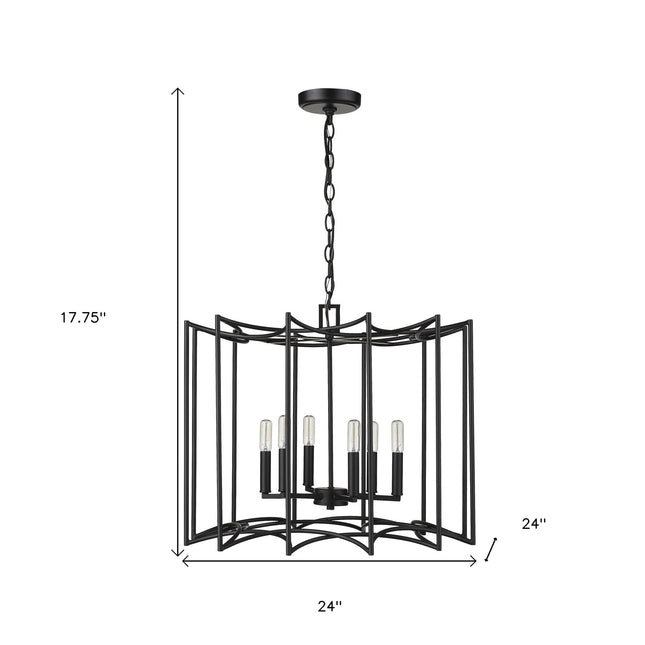 Rhian 8-Light Matte Black Pendant Pendants TriadCommerceInc   