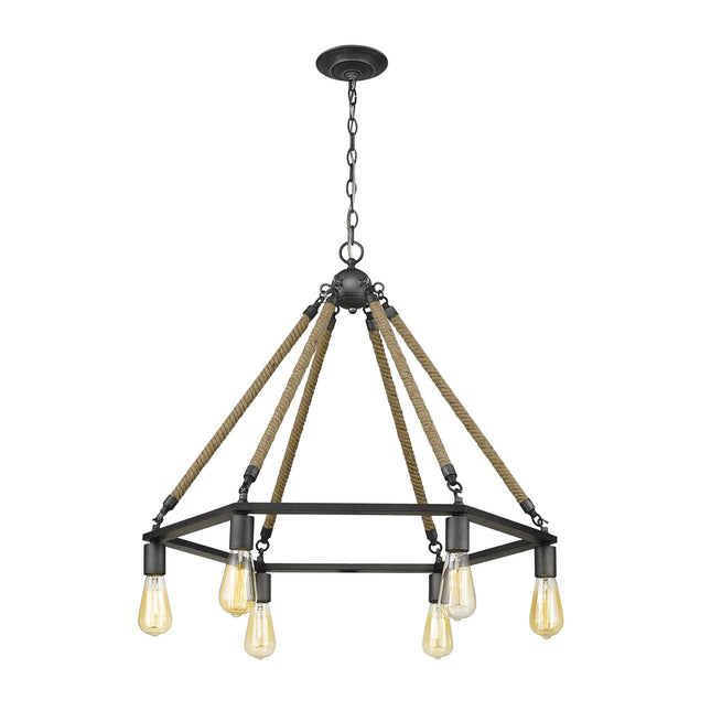 Holden 6-Light Antique Gray Wagon Wheel Chandelier Home Decor > Lighting > Ceiling Lights > Chandelier TriadCommerceInc
