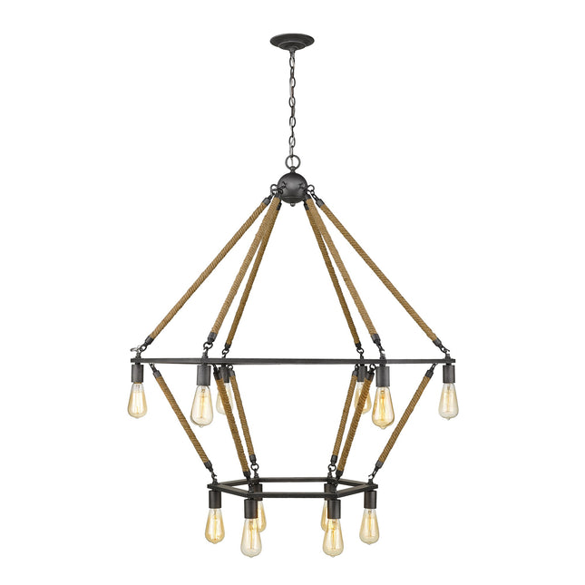 Holden 12-Light Antique Gray Wagon Wheel Chandelier Home Decor > Lighting > Ceiling Lights > Chandelier TriadCommerceInc