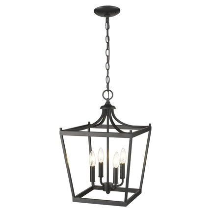 Kennedy 4-Light Matte Black Pendant Pendants TriadCommerceInc   