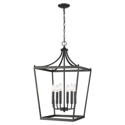 Kennedy 6-Light Matte Black Pendant Home Decor > Lighting > Ceiling Lights > Pendant Lights TriadCommerceInc