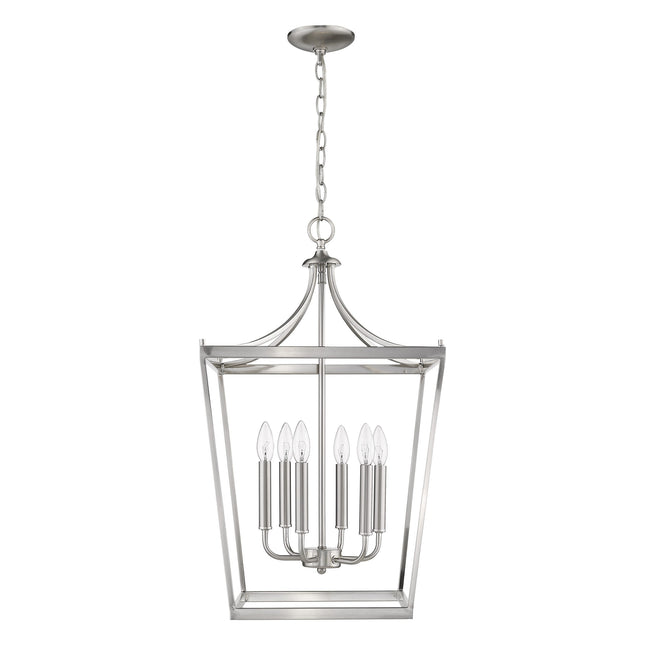 Kennedy 6-Light Satin Nickel Pendant Light Fixture Home Decor > Lighting > Ceiling Lights > Pendant Lights TriadCommerceInc