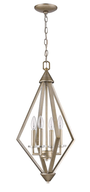 Easton 4-Light Washed Gold Pendant With Crystal Bobeches Home Decor > Lighting > Ceiling Lights > Pendant Lights TriadCommerceInc