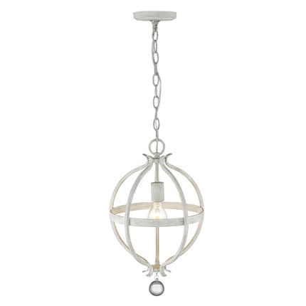 Callie 1-Light Country White Pendant Light with Crystal Accents Home Decor > Lighting > Ceiling Lights > Pendant Lights TriadCommerceInc