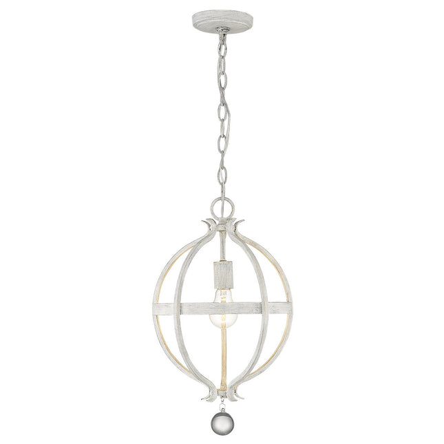 Callie 1-Light Country White Pendant Light with Crystal Accents Home Decor > Lighting > Ceiling Lights > Pendant Lights TriadCommerceInc