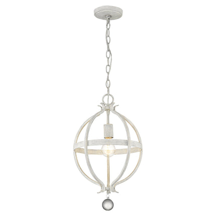 Callie 1-Light Country White Pendant Light with Crystal Accents Home Decor > Lighting > Ceiling Lights > Pendant Lights TriadCommerceInc