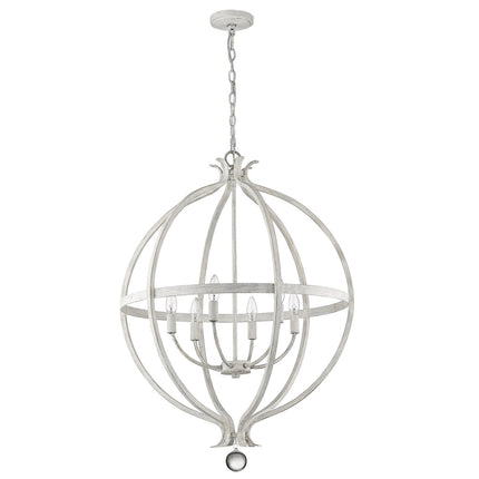 Callie 6-Light Country White Pendant Home Decor > Lighting > Ceiling Lights > Pendant Lights TriadCommerceInc Default Title