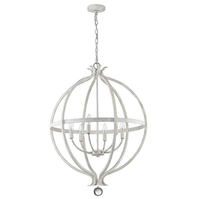 Callie 6-Light Country White Pendant Home Decor > Lighting > Ceiling Lights > Pendant Lights TriadCommerceInc Default Title