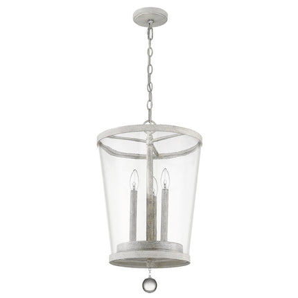 Callie 3-Light Country White Foyer Pendant Light with Crystal Accents Home Decor > Lighting > Ceiling Lights > Pendant Lights TriadCommerceInc Default Title