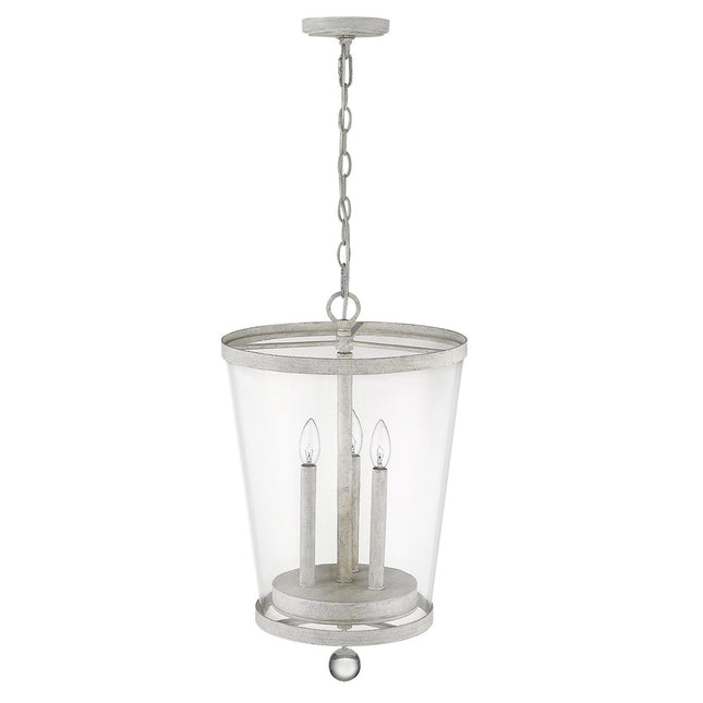 Callie 3-Light Country White Foyer Pendant Light with Crystal Accents Home Decor > Lighting > Ceiling Lights > Pendant Lights TriadCommerceInc