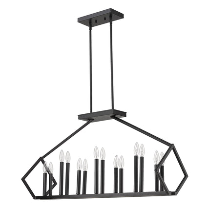 Luca 14-Light Matte Black Island Pendant Home Decor > Lighting > Ceiling Lights > Pendant Lights TriadCommerceInc Default Title