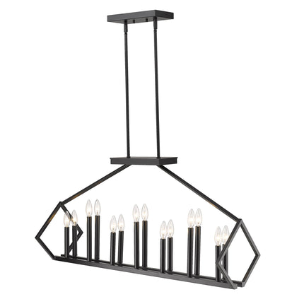 Luca 14-Light Matte Black Island Pendant Home Decor > Lighting > Ceiling Lights > Pendant Lights TriadCommerceInc