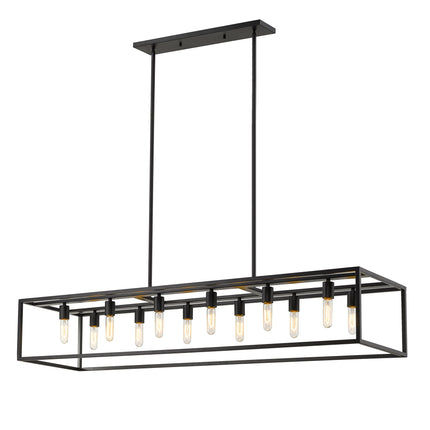 Cobar 12-Light Matte Black Island Pendant Home Decor > Lighting > Ceiling Lights > Pendant Lights TriadCommerceInc