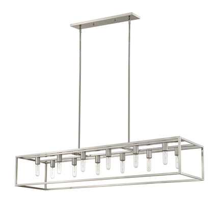Cobar 12-Light Satin Nickel Island Pendant Light Fixture Home Decor > Lighting > Ceiling Lights > Pendant Lights TriadCommerceInc