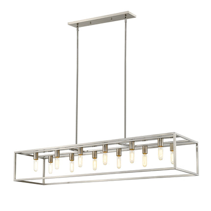 Cobar 12-Light Satin Nickel Island Pendant Light Fixture Home Decor > Lighting > Ceiling Lights > Pendant Lights TriadCommerceInc