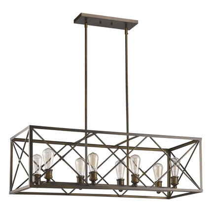 Brooklyn 8-Light Oil-Rubbed Bronze Island Pendant With Metal Framework Shade Home Decor > Lighting > Ceiling Lights > Pendant Lights TriadCommerceInc