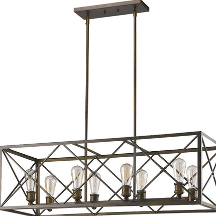 Brooklyn 8-Light Oil-Rubbed Bronze Island Pendant With Metal Framework Shade Home Decor > Lighting > Ceiling Lights > Pendant Lights TriadCommerceInc