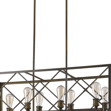 Brooklyn 8-Light Oil-Rubbed Bronze Island Pendant With Metal Framework Shade Home Decor > Lighting > Ceiling Lights > Pendant Lights TriadCommerceInc