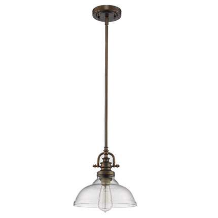 Antique Bronze Hanging Light with Glass Dome Shade Home Decor > Lighting > Ceiling Lights > Pendant Lights TriadCommerceInc