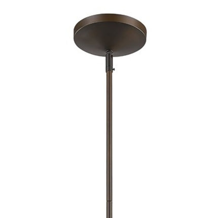 Greta 1-Light Oil-Rubbed Bronze Pendant With Gloss White Interior And Etched Glass Shade Home Decor > Lighting > Ceiling Lights > Pendant Lights TriadCommerceInc