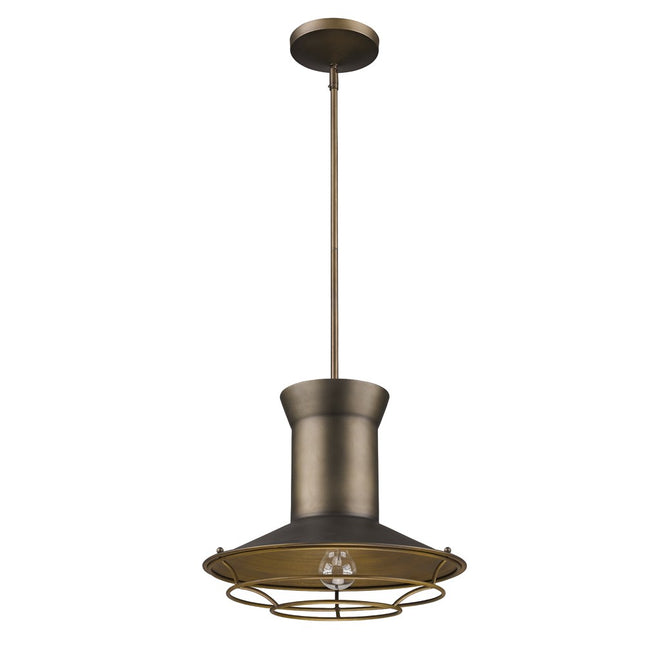 Newport 1-Light Tin Coated Pendant With Raw Brass Interior Shade And Louver Home Decor > Lighting > Ceiling Lights > Pendant Lights TriadCommerceInc Default Title
