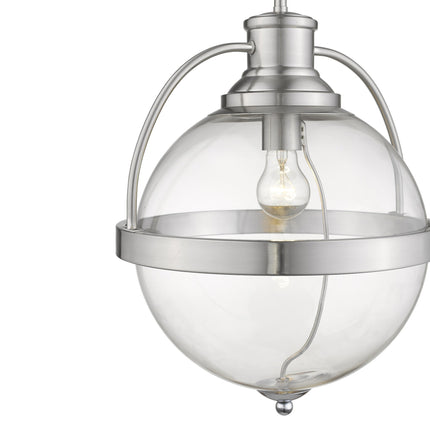 Kassian 1-Light Satin Nickel Pendant Home Decor > Lighting > Ceiling Lights > Pendant Lights TriadCommerceInc