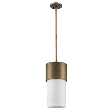 Midtown 1-Light Raw Brass Pendant Light with Frosted Glass Shade Home Decor > Lighting > Ceiling Lights > Pendant Lights TriadCommerceInc Default Title