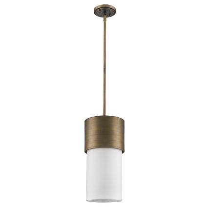 Midtown 1-Light Raw Brass Pendant Light with Frosted Glass Shade Home Decor > Lighting > Ceiling Lights > Pendant Lights TriadCommerceInc