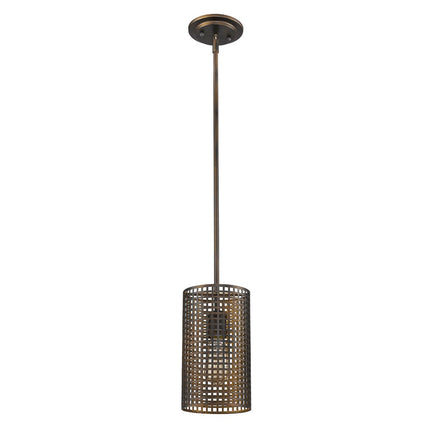 Bronze Industrial Metal Hanging Light with Mesh Shade Home Decor > Lighting > Ceiling Lights > Pendant Lights TriadCommerceInc Default Title