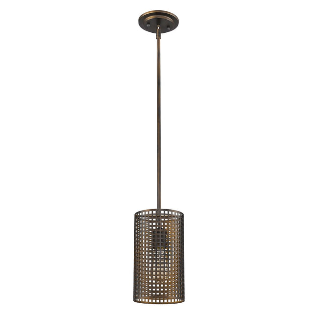 Bronze Industrial Metal Hanging Light with Mesh Shade Home Decor > Lighting > Ceiling Lights > Pendant Lights TriadCommerceInc Default Title
