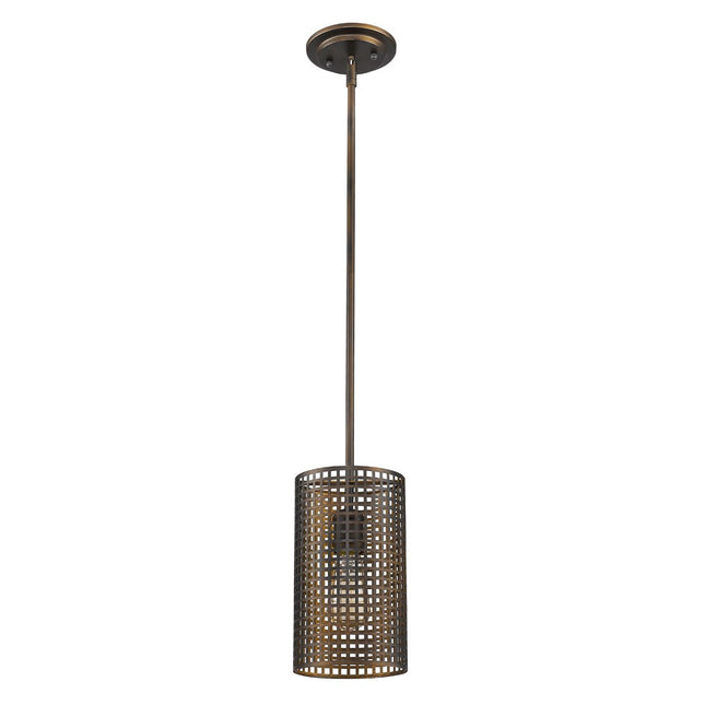 Bronze Industrial Metal Hanging Light with Mesh Shade Home Decor > Lighting > Ceiling Lights > Pendant Lights TriadCommerceInc