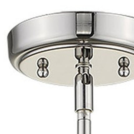 Silver Metal Hanging with Round Clear Glass Shade Pendants TriadCommerceInc   
