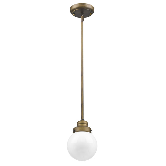 Brushed Gold Metal Hanging with Round Glass Shade Home Decor > Lighting > Ceiling Lights > Pendant Lights TriadCommerceInc