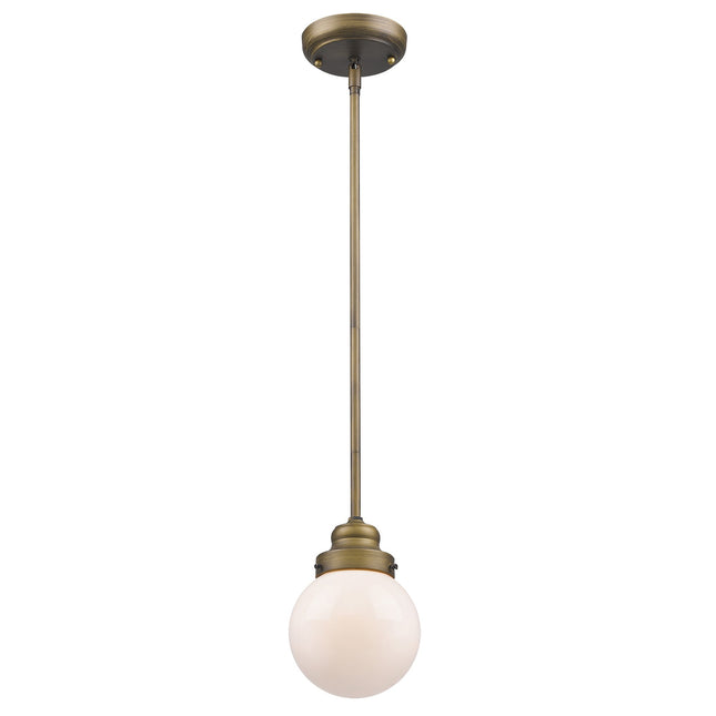 Brushed Gold Metal Hanging with Round Glass Shade Home Decor > Lighting > Ceiling Lights > Pendant Lights TriadCommerceInc
