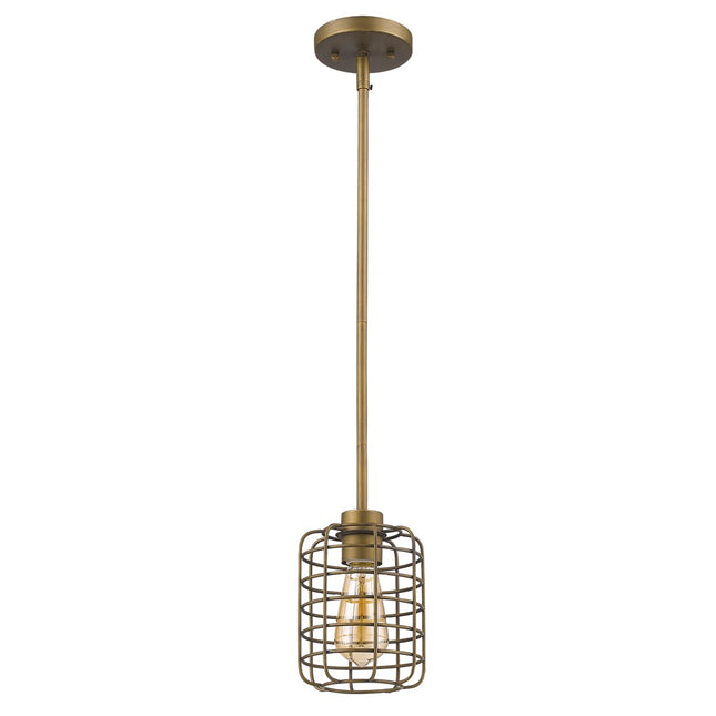 Brushed Gold Metal Cage Hanging Light Home Decor > Lighting > Ceiling Lights > Pendant Lights TriadCommerceInc Default Title