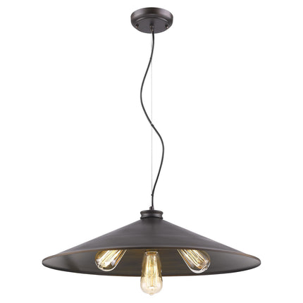 Alcove 4-Light Oil Rubbed Bronze Pendant Light with Raw Brass Interior Home Decor > Lighting > Ceiling Lights > Pendant Lights TriadCommerceInc Default Title