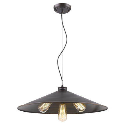 Alcove 4-Light Oil Rubbed Bronze Pendant Light with Raw Brass Interior Home Decor > Lighting > Ceiling Lights > Pendant Lights TriadCommerceInc